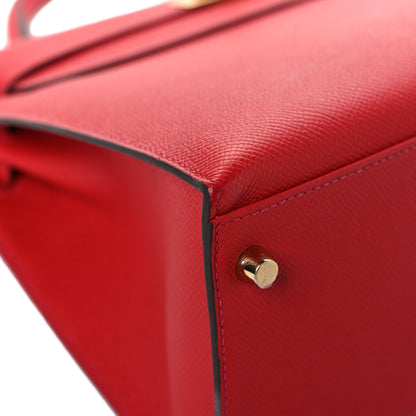 Hermes Epsom Kelly Sellier 32 Rouge Casaque 9 of 12
