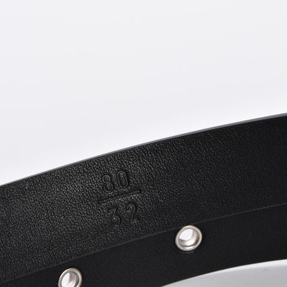 Chanel Glitter Calfskin CC Logo Skinny Belt 80 32 Silver 6 of 8