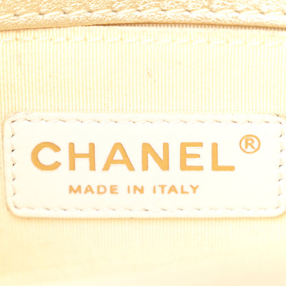 Chanel Metallic Calfskin Perforated Small Boy Flap Gold 6 of 10