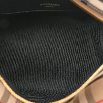 Burberry Smooth Calfskin House Check Medium Cube Bowling Bag Archive Beige 5 of 9