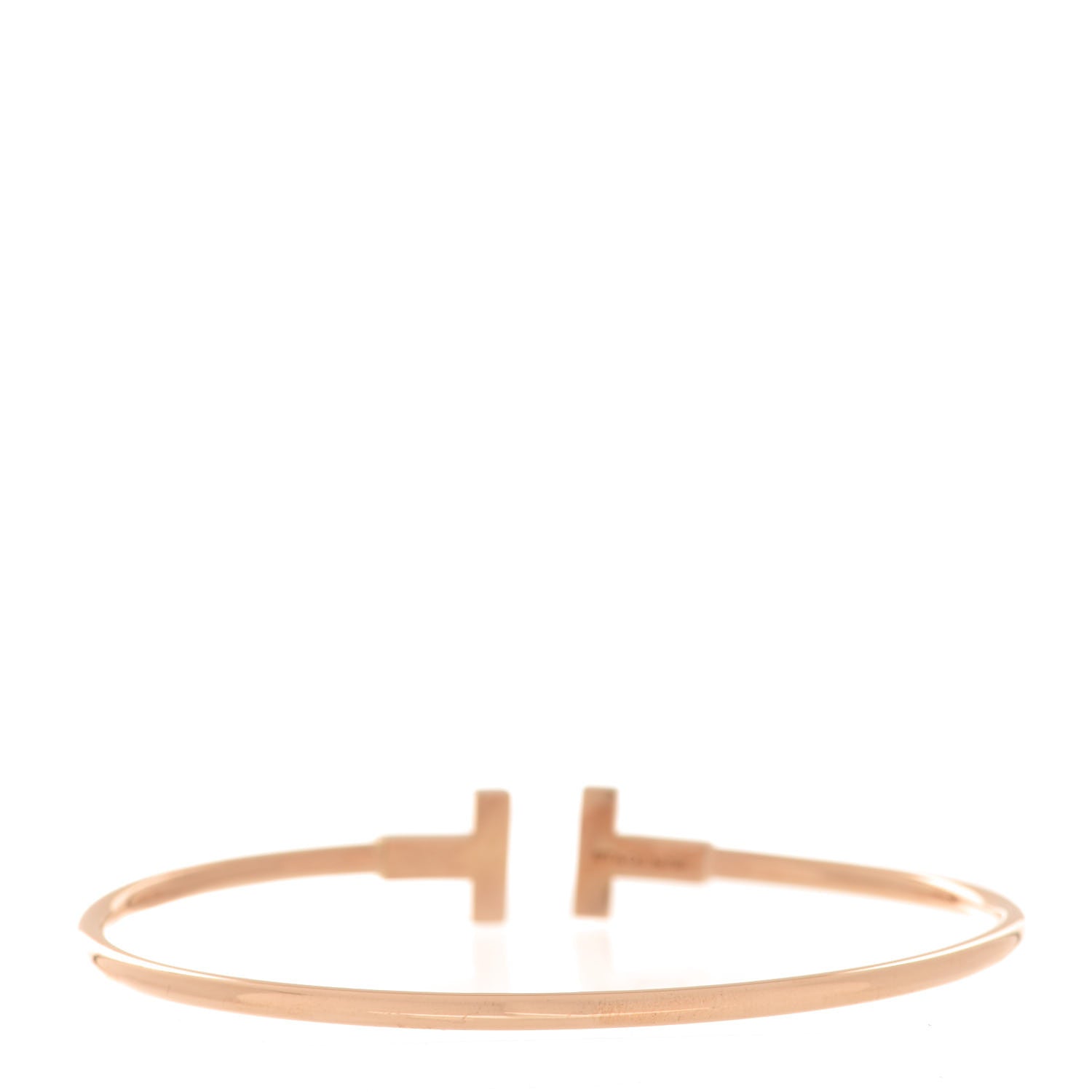 Tiffany 18K Rose Gold T Wire Bracelet 3 of 5