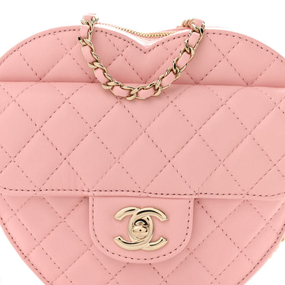 Chanel Lambskin Quilted Large CC In Love Heart Bag Light Pink 7 of 10