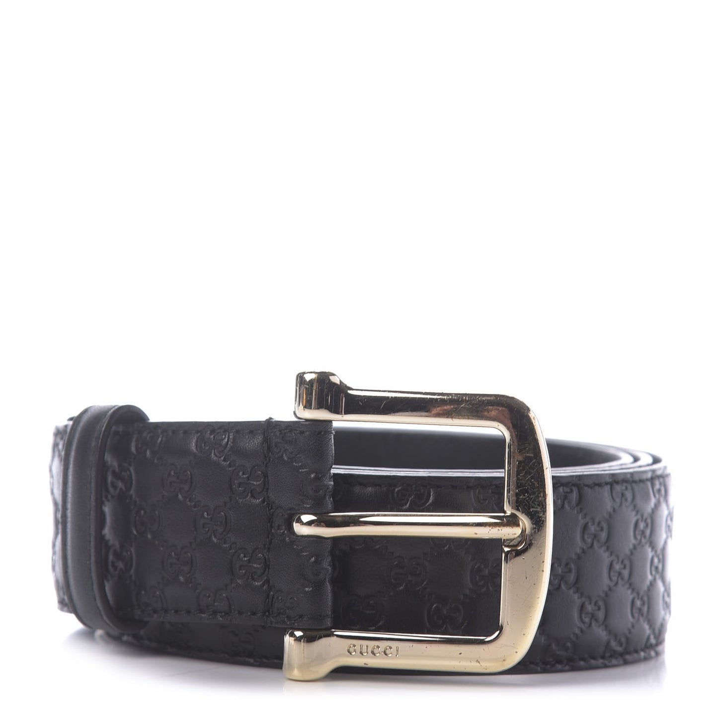 Soft Microguccissima Margaux Calfskin Belt 105 42 Black