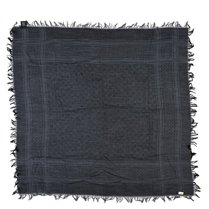 Gucci Wool Silk GG Monogram Diamante Plaid Surviee Shawl Graphite Black 1 of 3