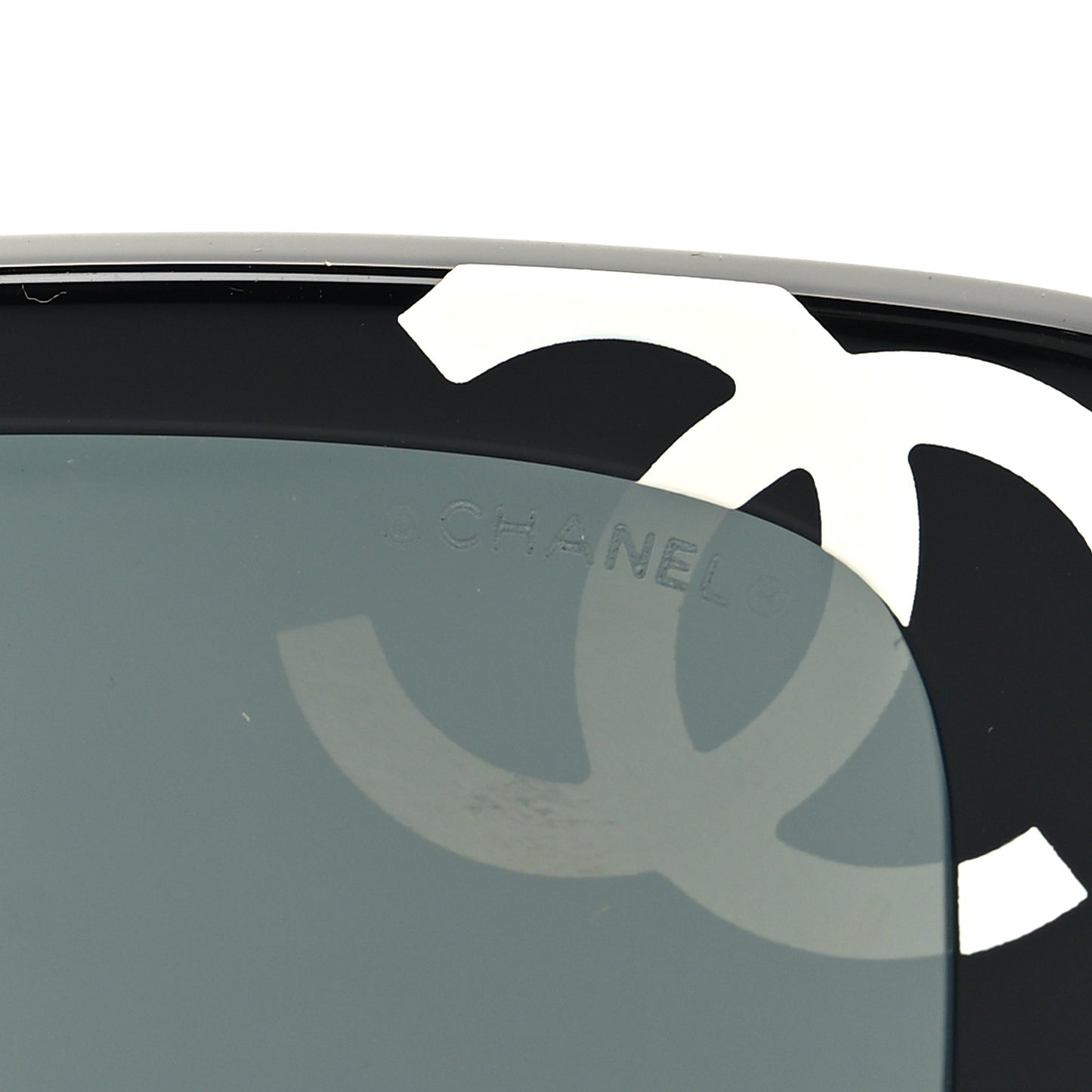 Acetate CC Logo Square Sunglasses 71472 Black