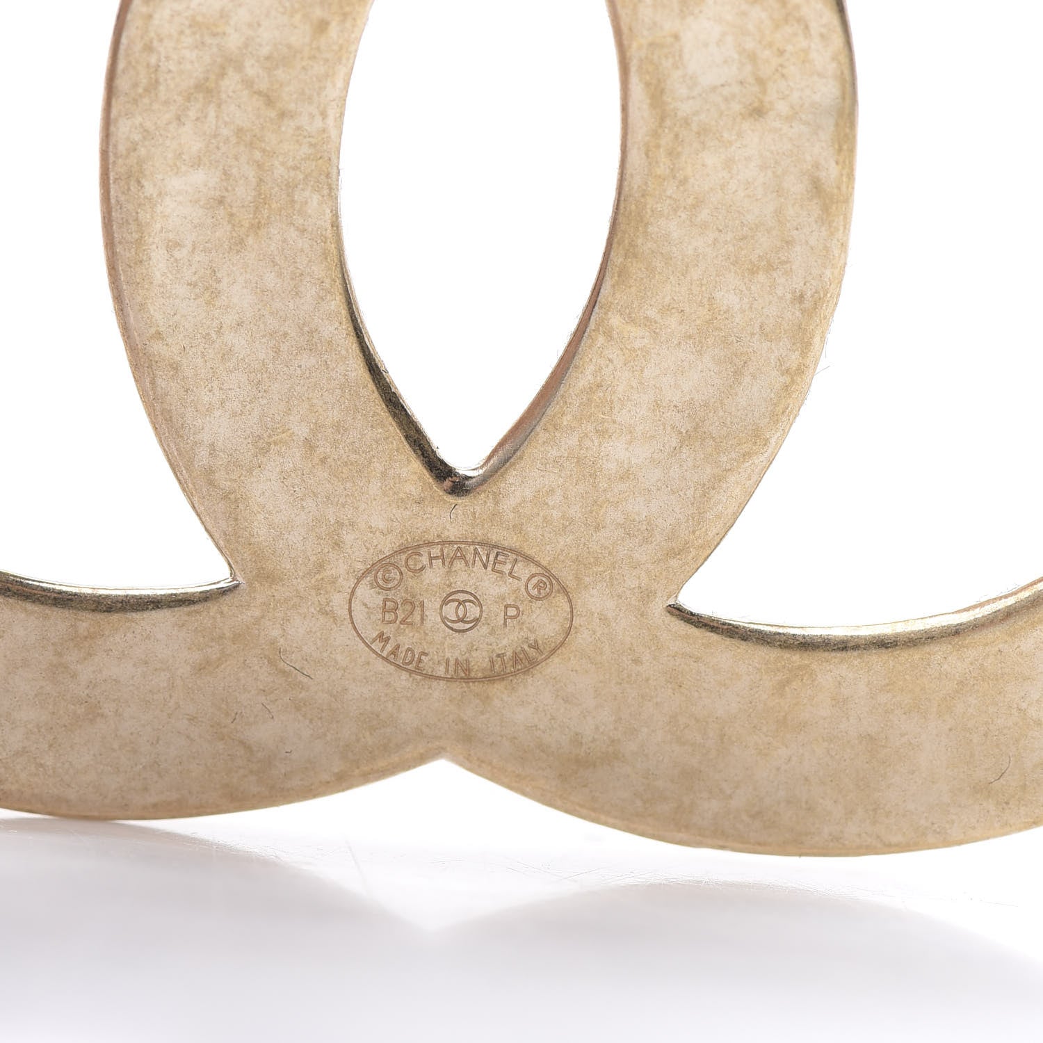 Chanel Metal CC Diamond Quilted Brooch Light Gold 4 of 5