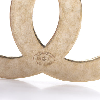 Chanel Metal CC Diamond Quilted Brooch Light Gold 4 of 5