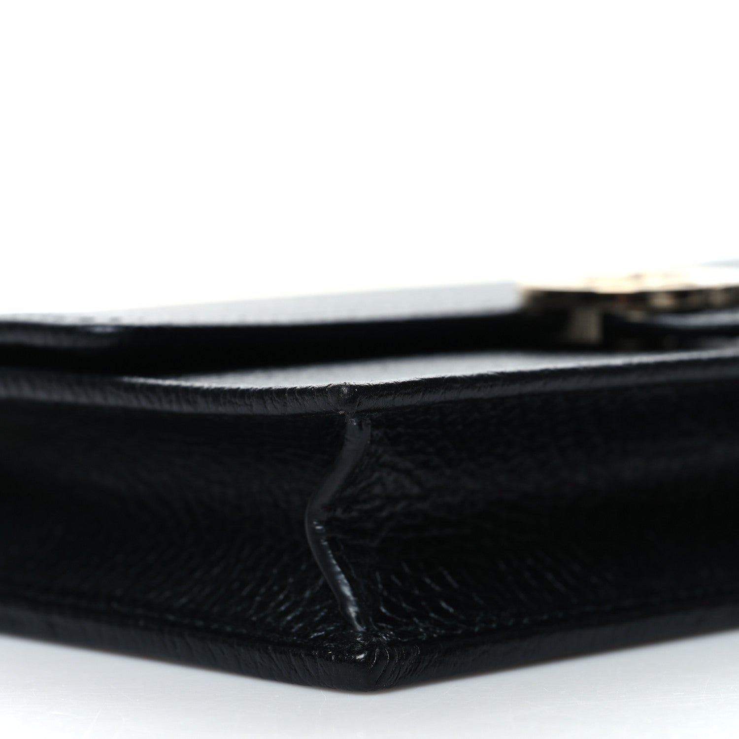 Gucci Dollar Calfskin Interlocking G Chain Wallet Black 9 of 10