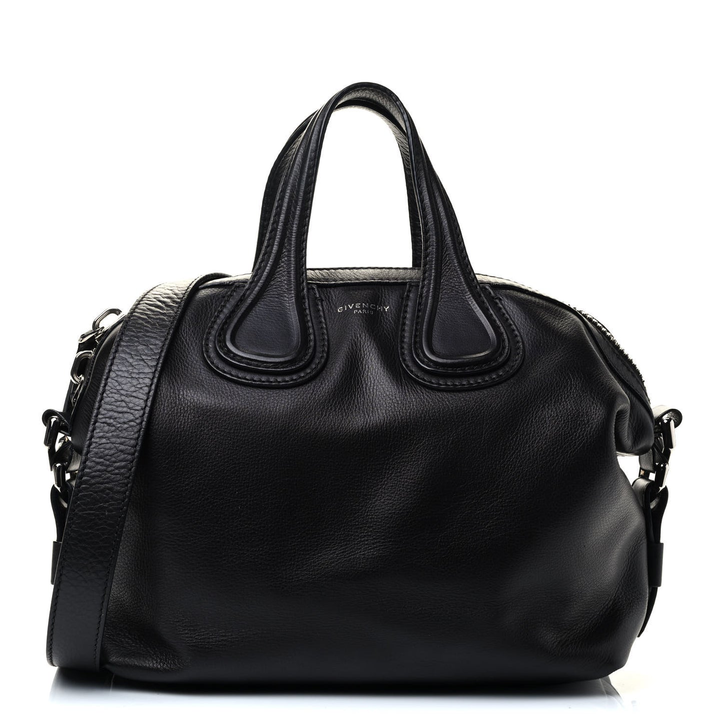 Pebbled Calfskin Small Nightingale Black
