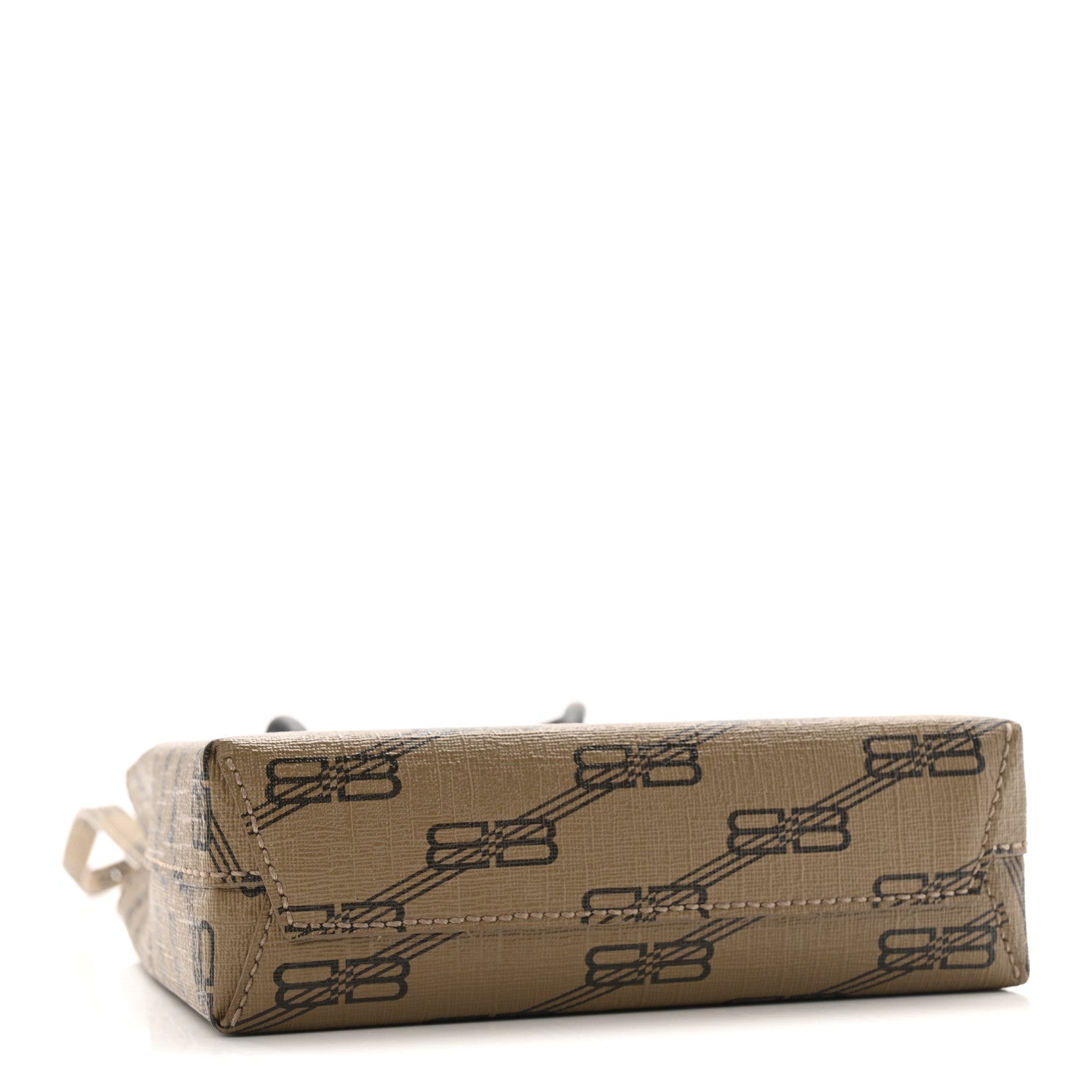 Balenciaga Coated Canvas BB Monogram Allover Logo Shopping Bag Beige Brown Black 5 of 11