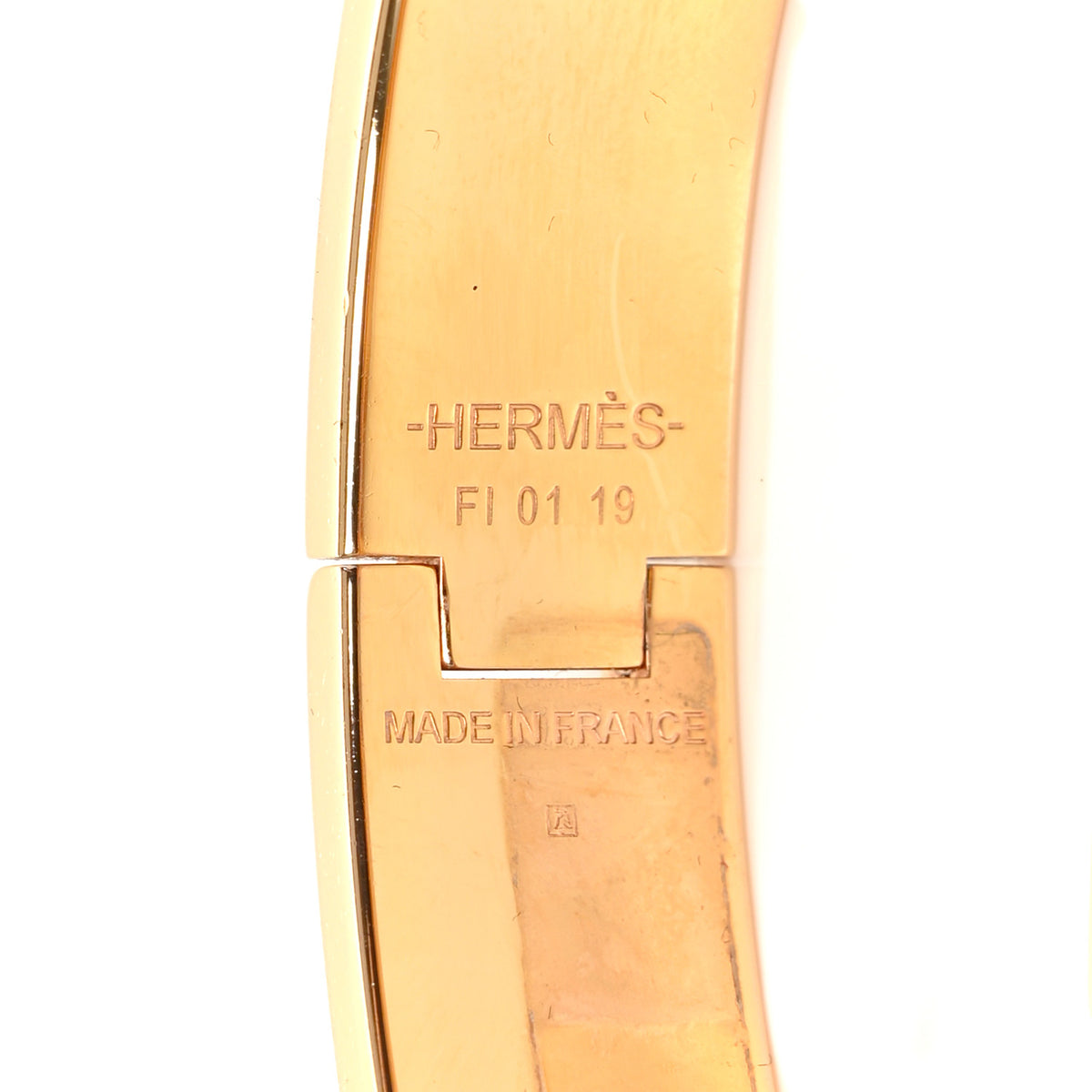 Hermes Enamel Narrow Clic Clac H Bracelet PM White 4 of 5