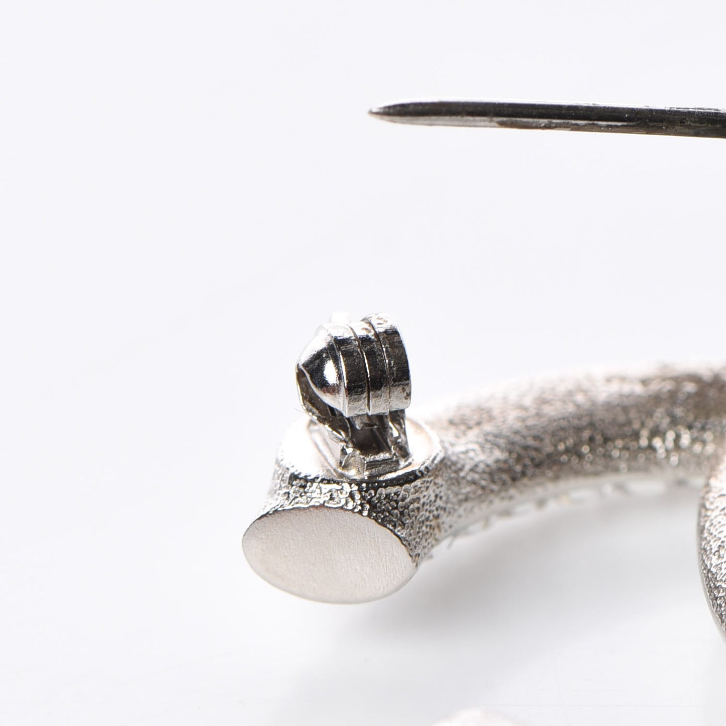 Baguette Crystal CC Brooch Silver