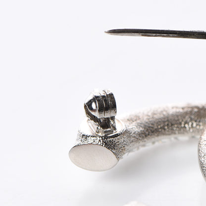 Chanel Baguette Crystal CC Brooch Silver 5 of 7