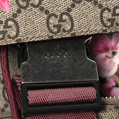 Gucci GG Supreme Monogram Blooms Medium Single Buckle Backpack Beige Multicolor Dry Rose 10 of 10