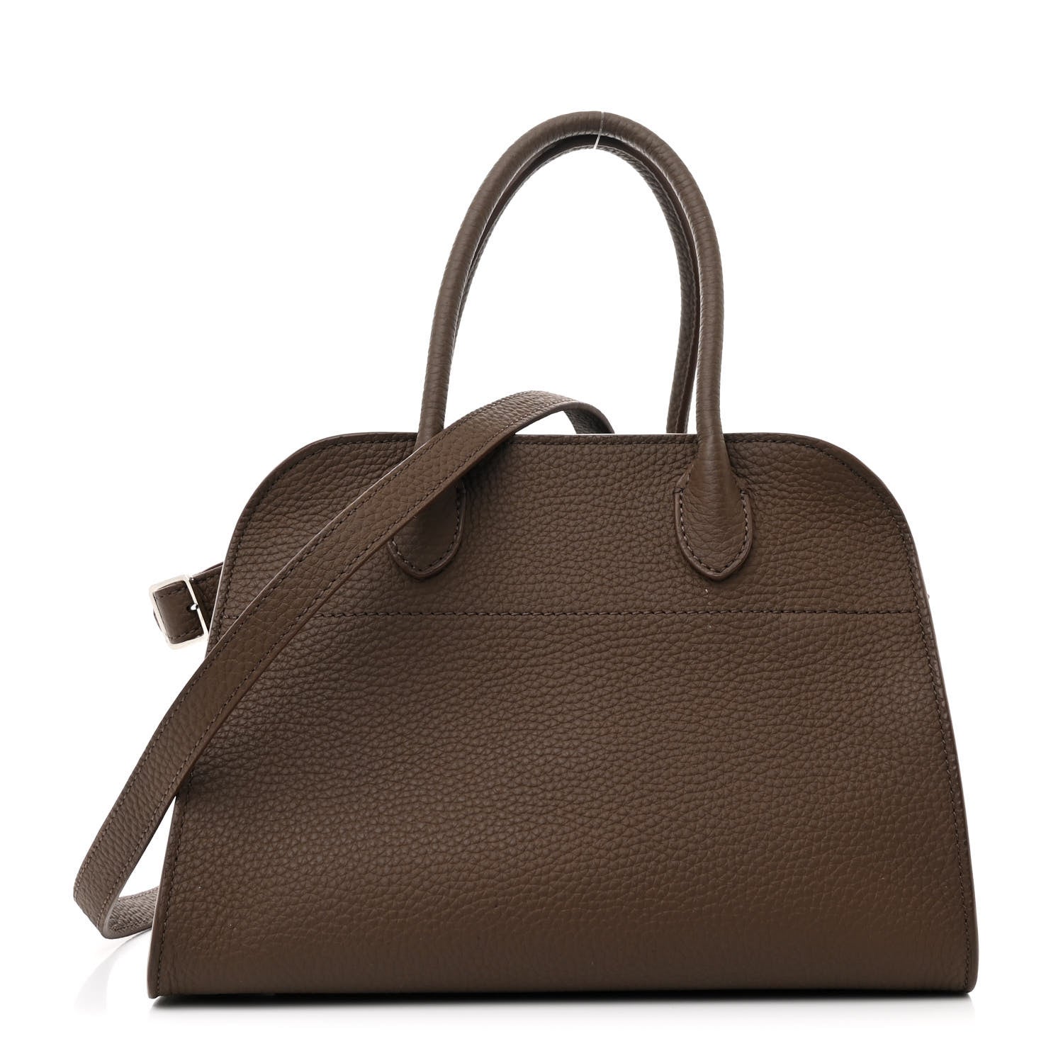 The Row Grained Calfskin Soft Margaux 10 Bag Dark Olive 1 of 10
