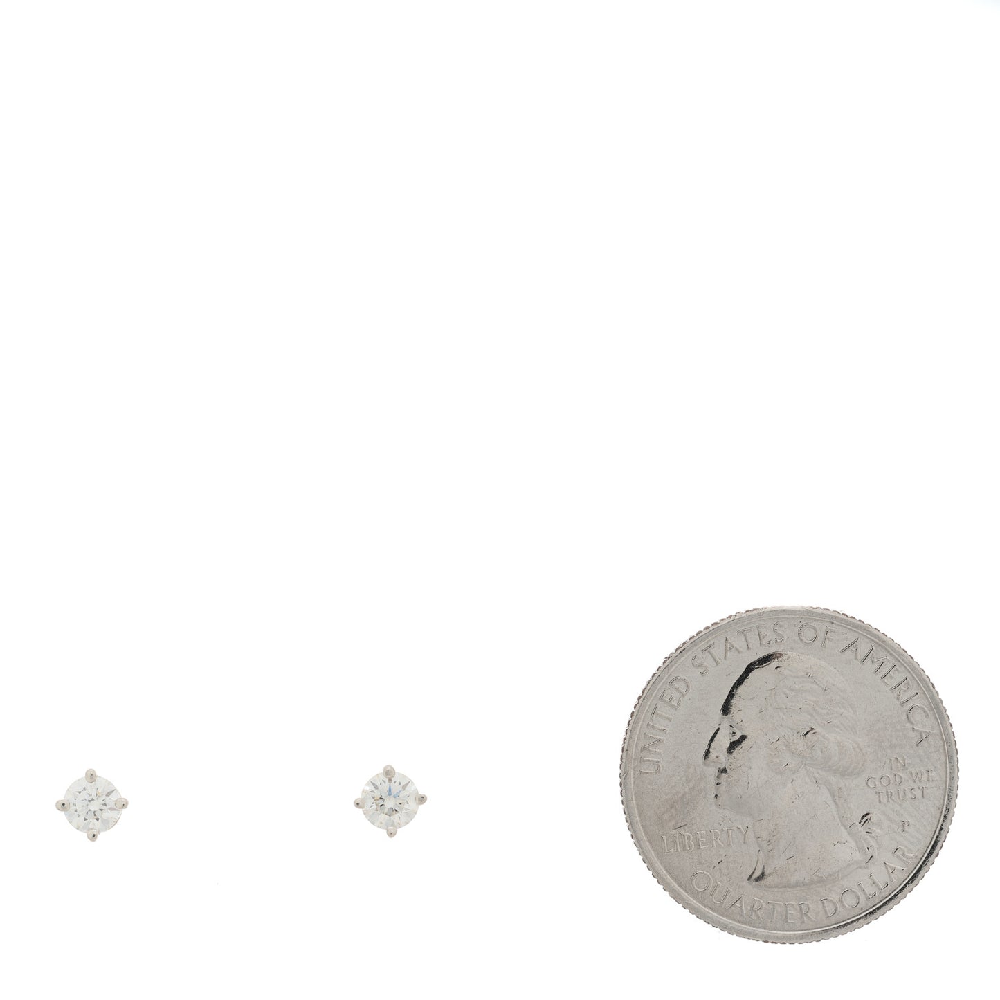 Platinum Diamond .54ctw Solitaire Earrings