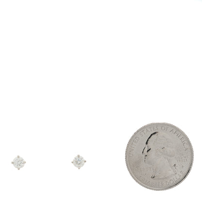 Tiffany Platinum Diamond .54ctw Solitaire Earrings 2 of 5