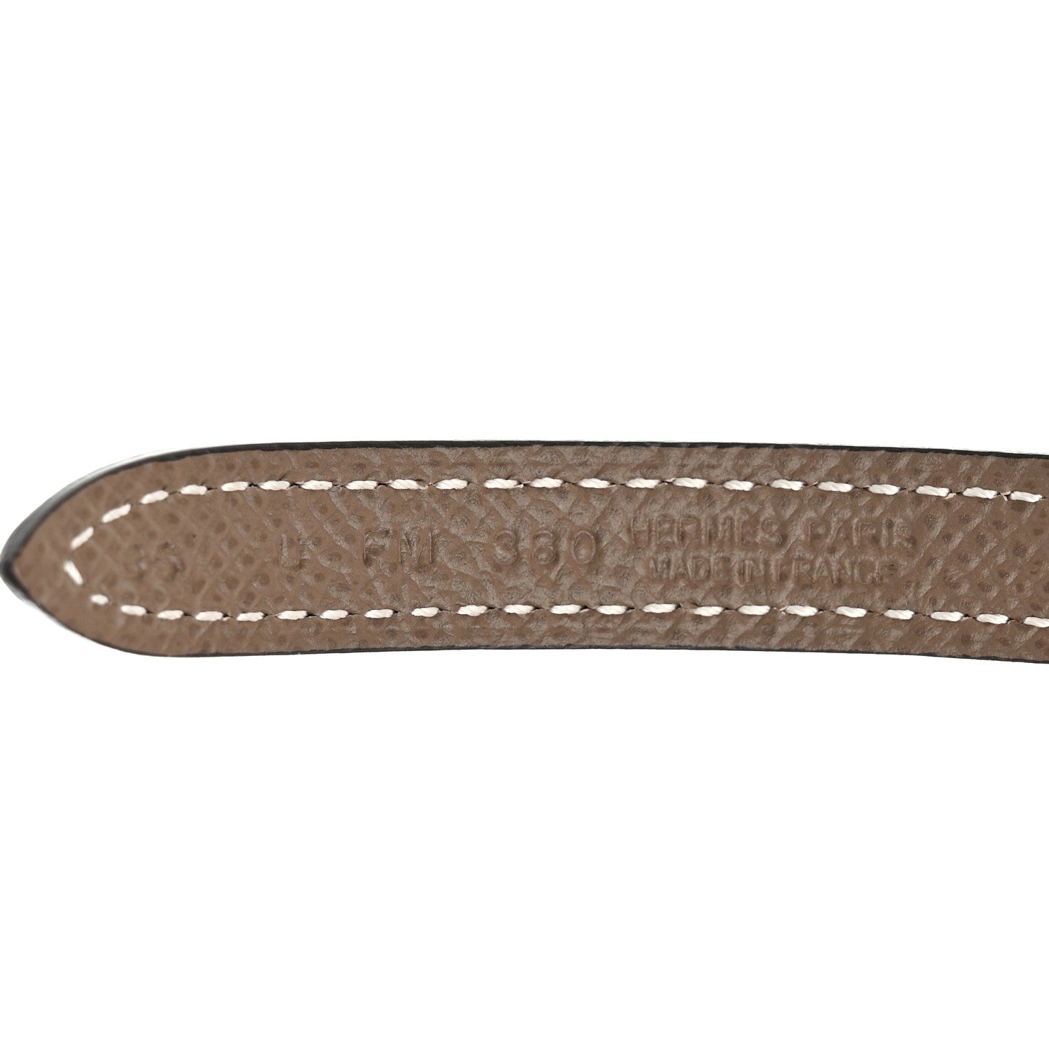 Hermes Swift Epsom 13mm Focus Belt 85 34 Black Etoupe 3 of 6