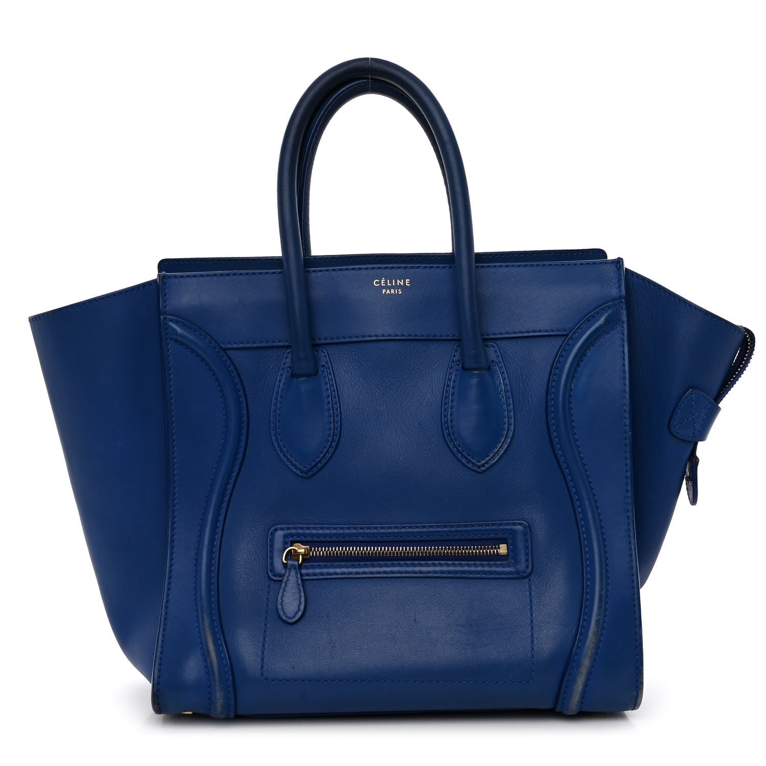Celine Smooth Calfskin Mini Luggage Royal Blue 1 of 16