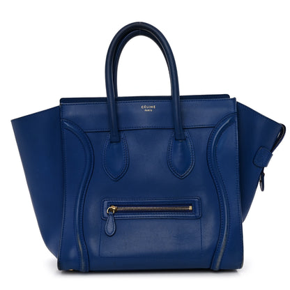 Celine Smooth Calfskin Mini Luggage Royal Blue 1 of 16