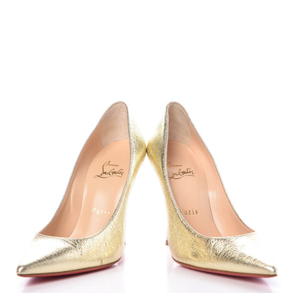 Christian Louboutin Nappa Pepite Decoltish 100 Pumps 36 Gold 5 of 12
