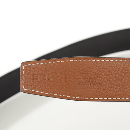 Hermes Box Togo 32mm H Belt 85 Black Gold 7 of 9