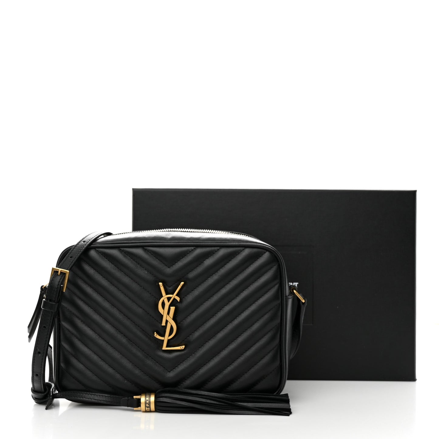 Calfskin Matelasse Monogram Lou Camera Bag Black