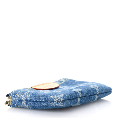 Louis Vuitton Monogram Denim Key Pouch Denim Blue 4 of 7