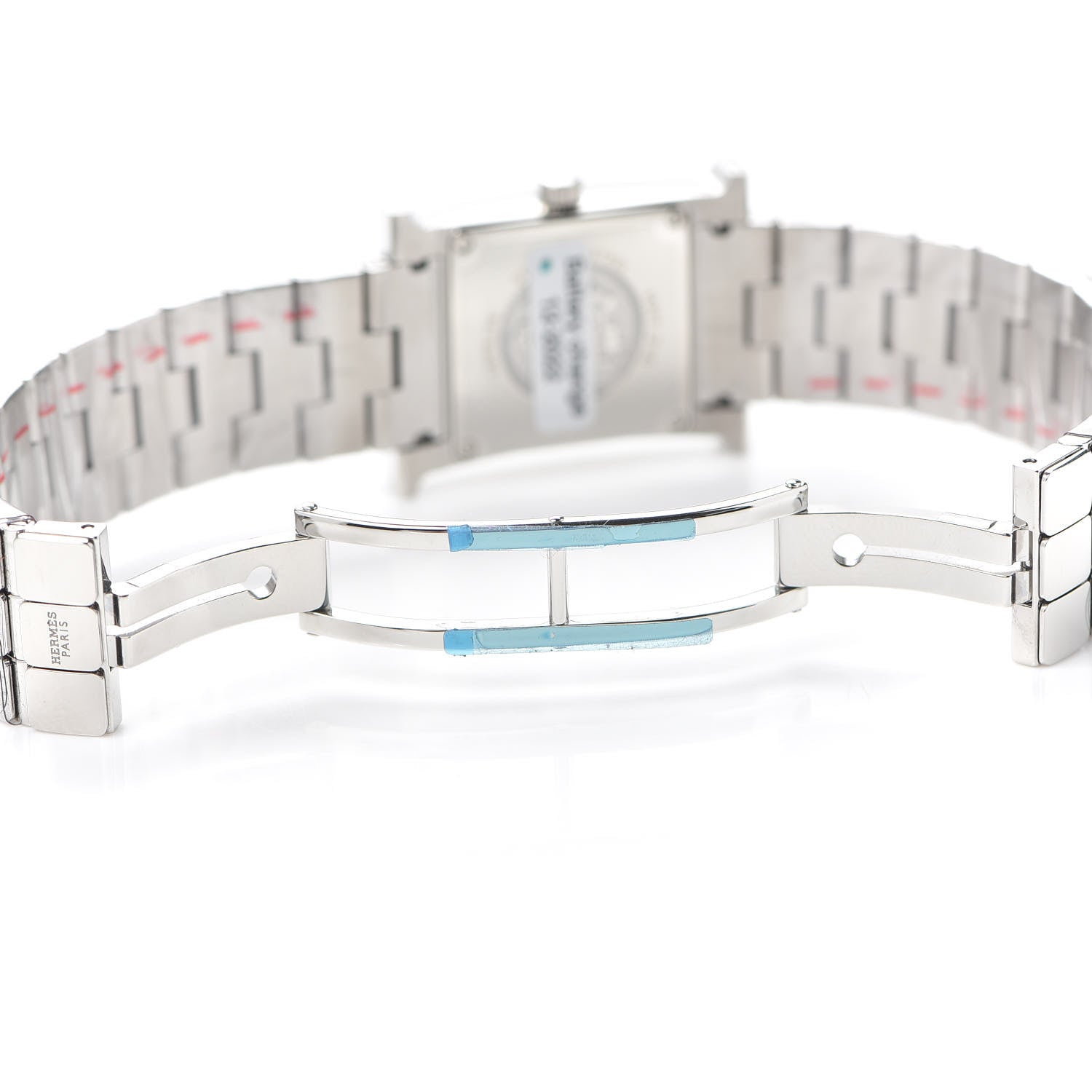 Hermes Stainless Steel Diamond Mother of Pearl 21mm Heure H Hour Quartz Watch 5 of 6