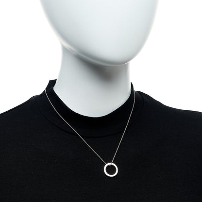Tiffany Sterling Silver 1837 Circle Pendant Necklace 2 of 8