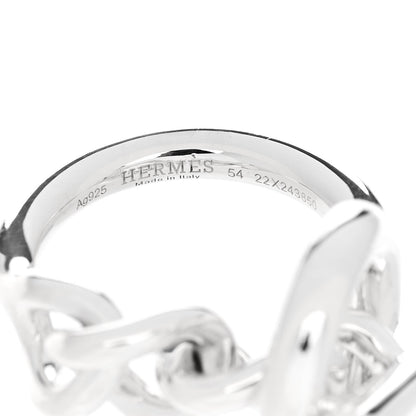 Hermes Sterling Silver GM Croisette Ring 54 6.75 4 of 5