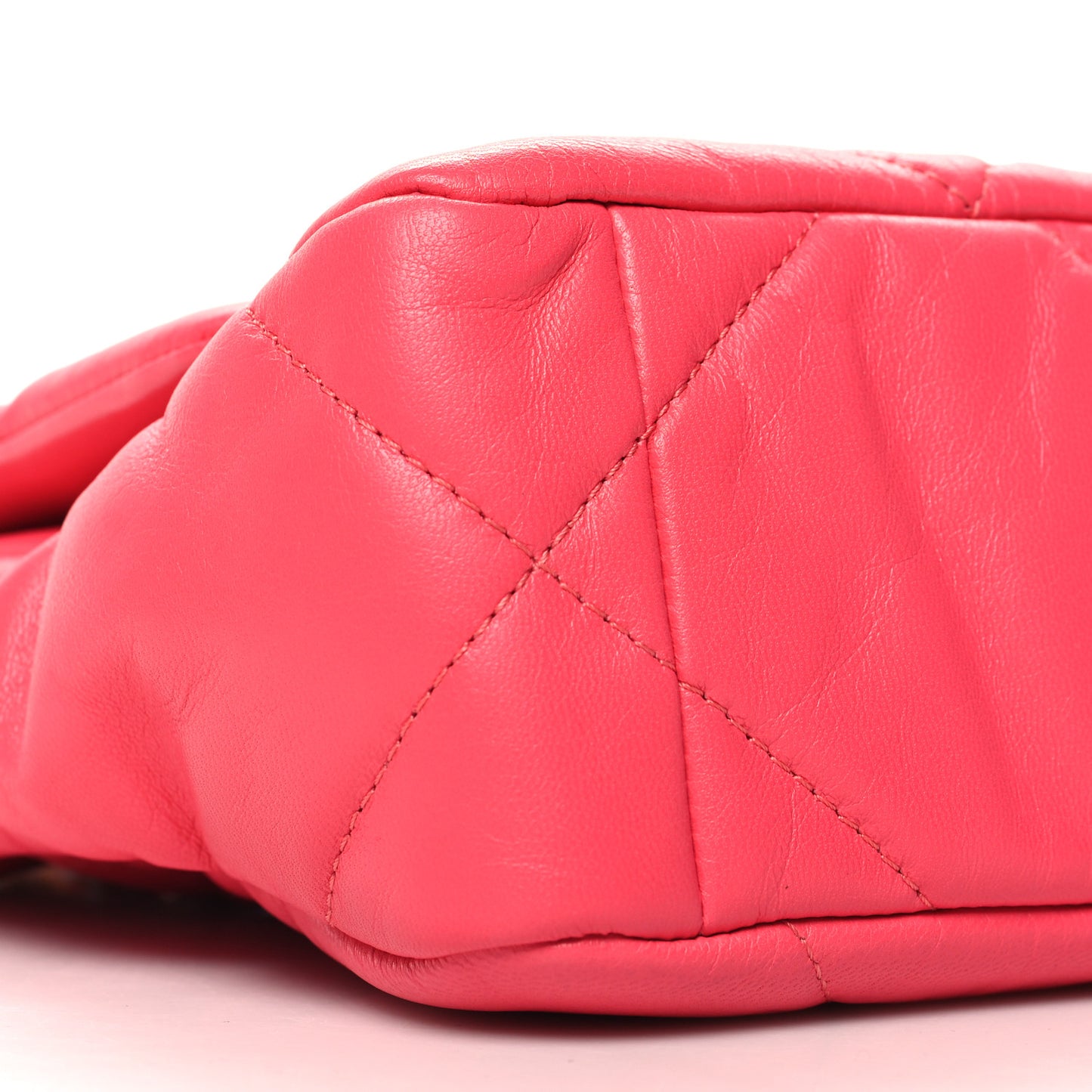 Goatskin Quilted Medium Chanel 19 Flap Coral