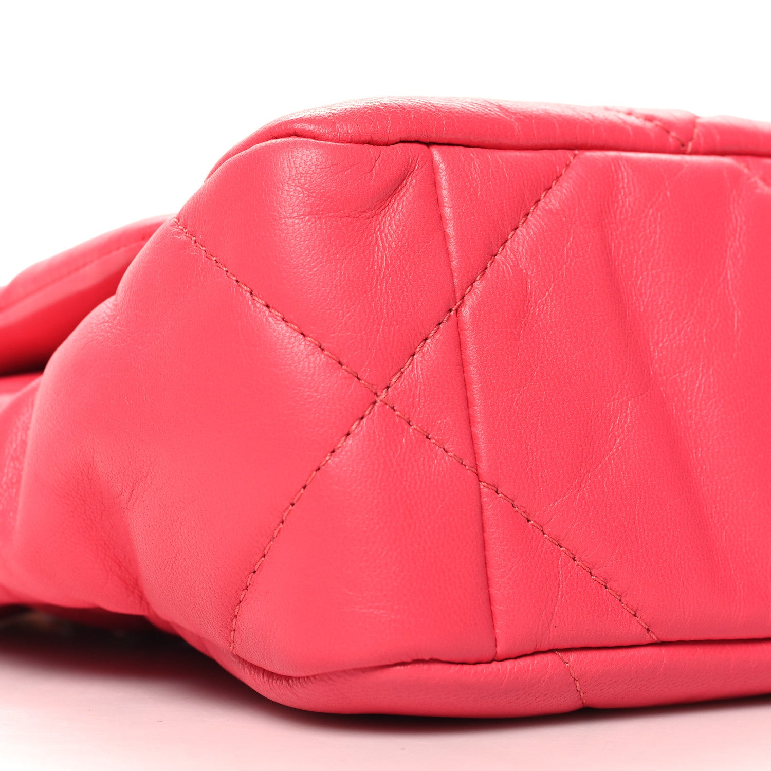 Chanel Goatskin Quilted Medium Chanel 19 Flap Coral 9 of 10