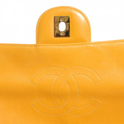 Chanel Lambskin Jumbo Flap Mango 6 of 8