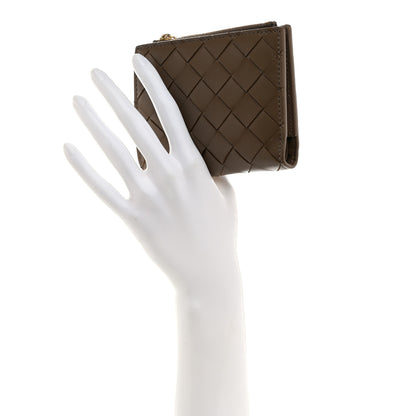 Bottega Veneta Nappa Intrecciato Bifold Zip Wallet Pinecone 2 of 7