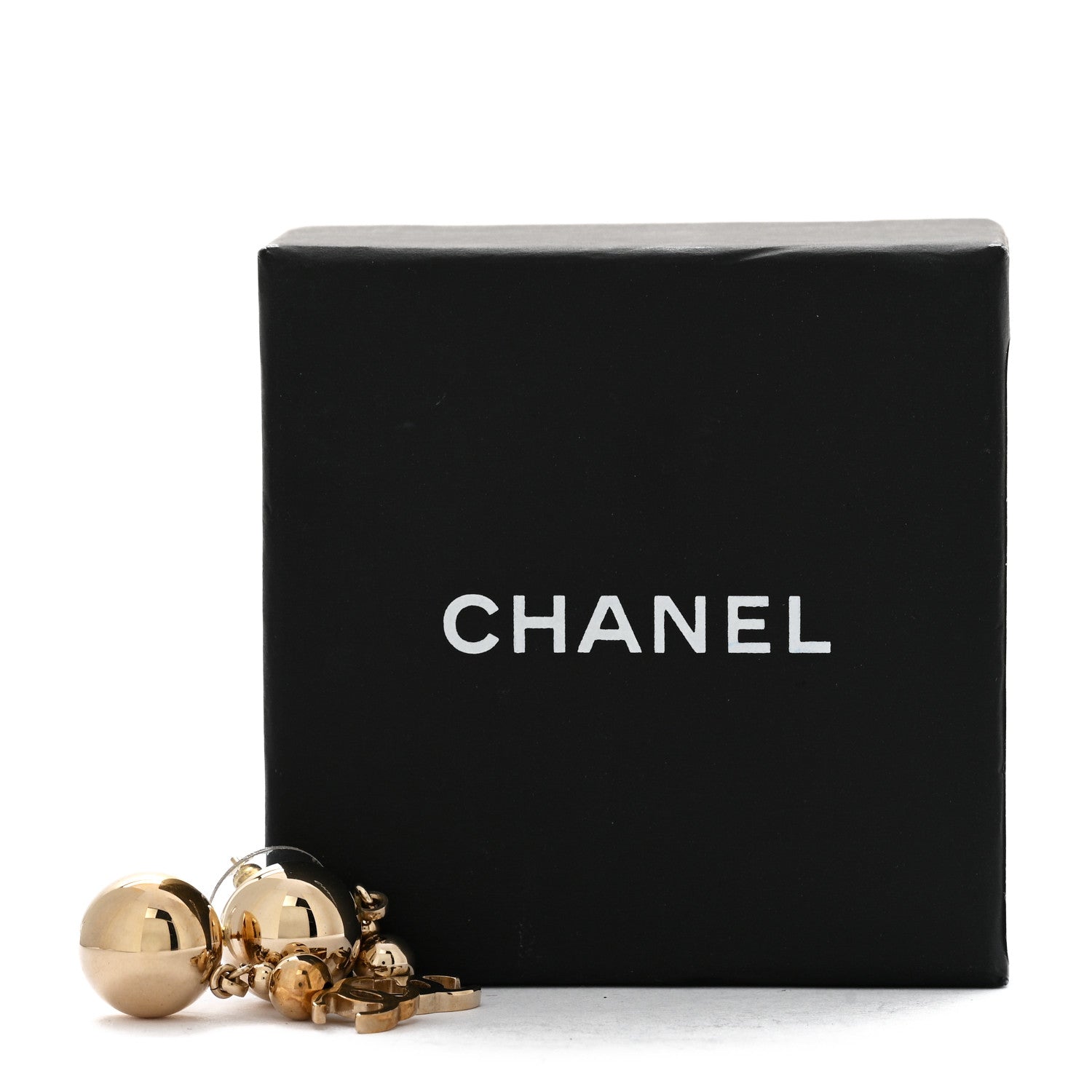 Chanel Metal CC Drop Earrings Gold 5 of 5