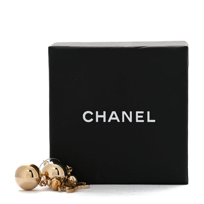 Chanel Metal CC Drop Earrings Gold 5 of 5
