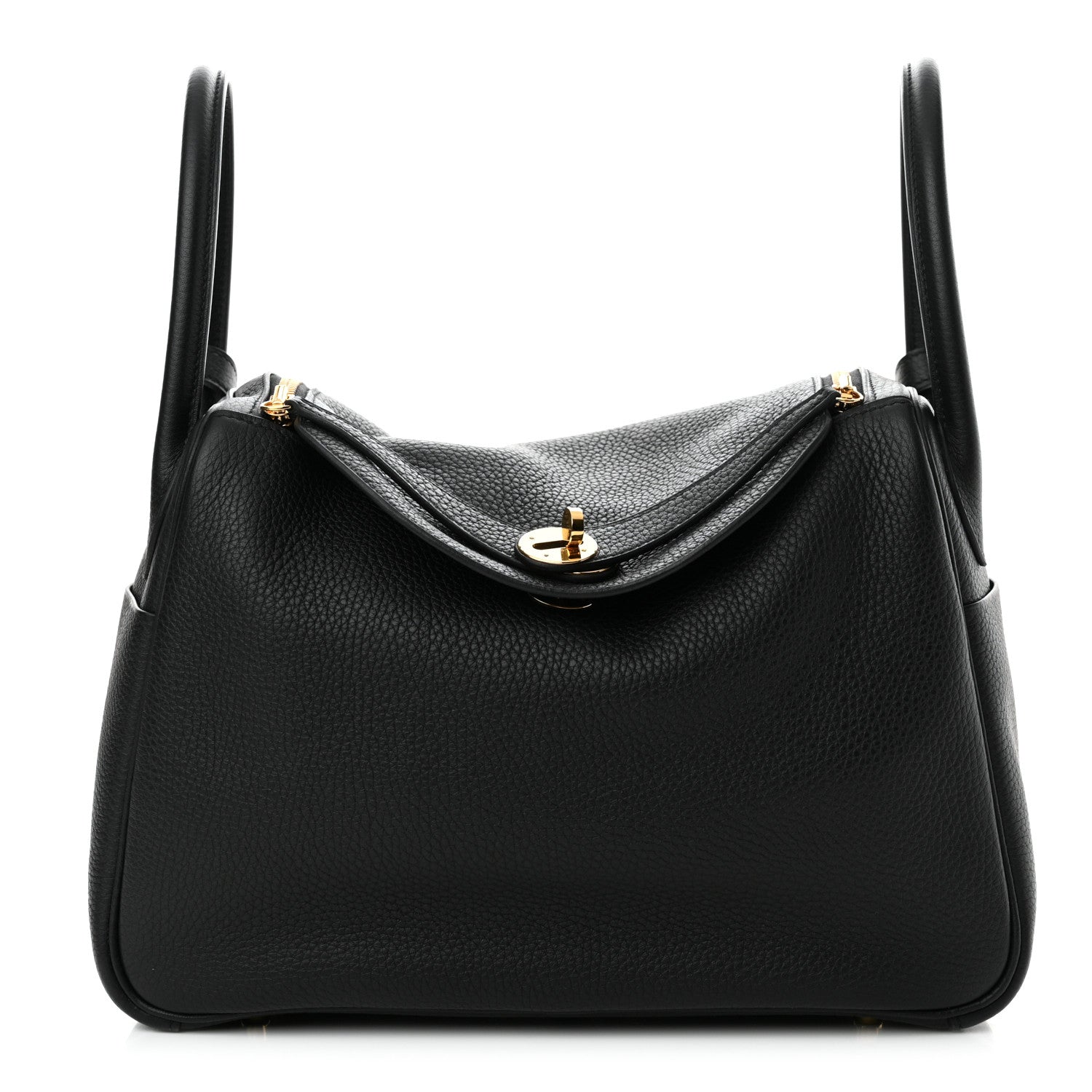 Hermes Taurillon Clemence Lindy 30 Black 1 of 11