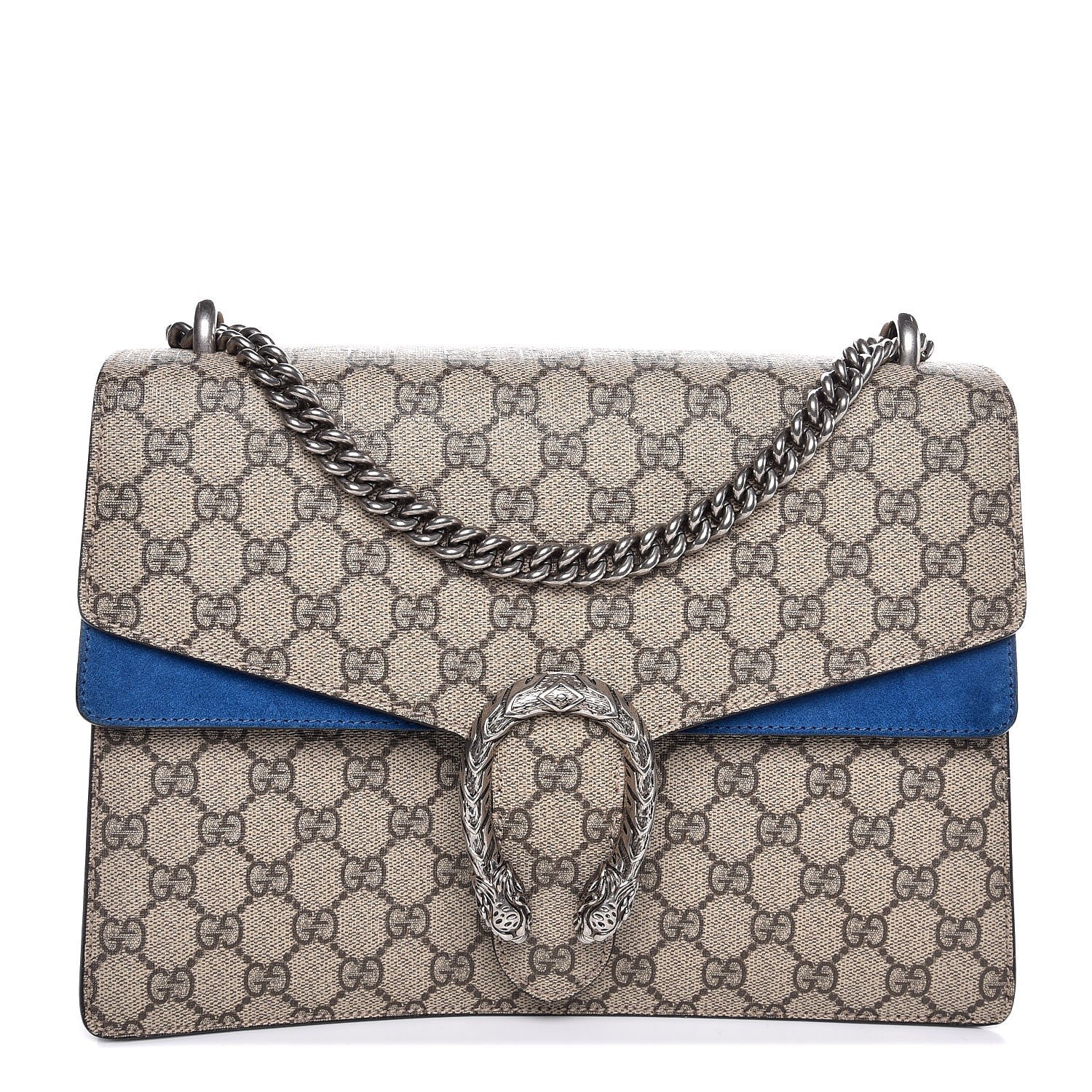 Gucci GG Supreme Monogram Medium Dionysus Shoulder Bag Blue 1 of 8