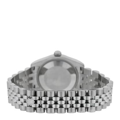Rolex Stainless Steel 18K White Gold 31mm Oyster Perpetual Datejust Watch Silver Roman 178274 3 of 5