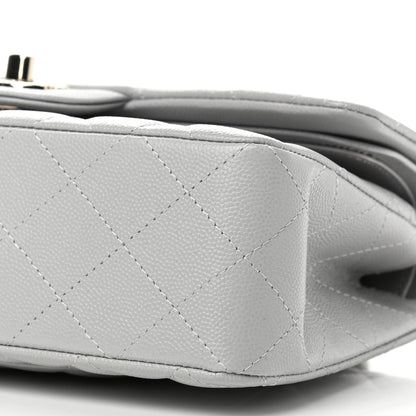 Chanel Caviar Quilted Small Double Flap Grey 9 of 9