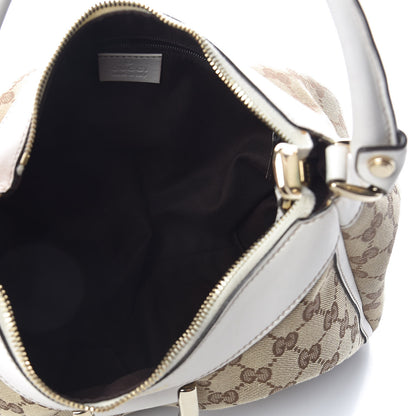 Gucci Monogram Medium D Gold Ring Hobo White 5 of 14