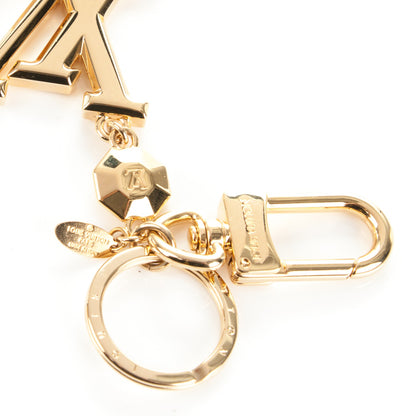 Louis Vuitton LV Facettes Bag Charm Key Holder Gold 3 of 4