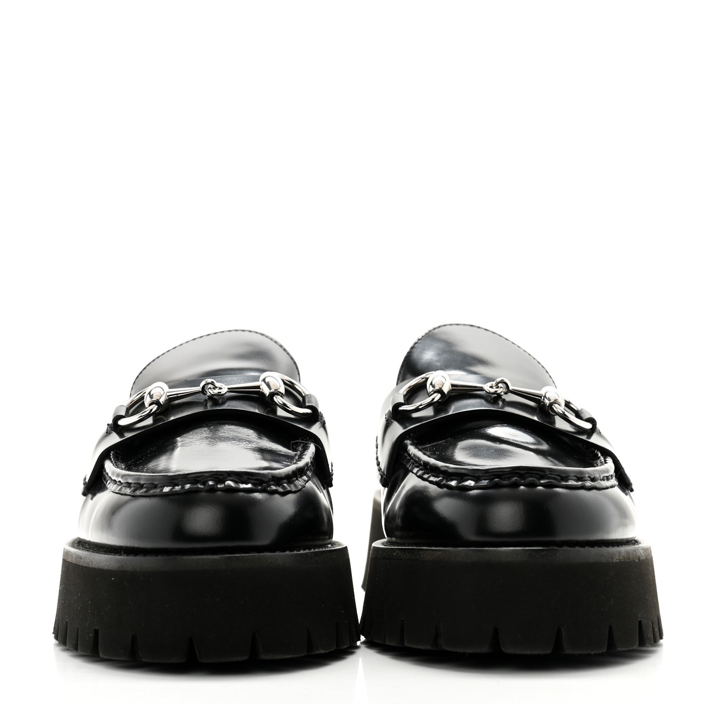 Cordovan Lux Womens Horsebit Platform Mules 38 Black