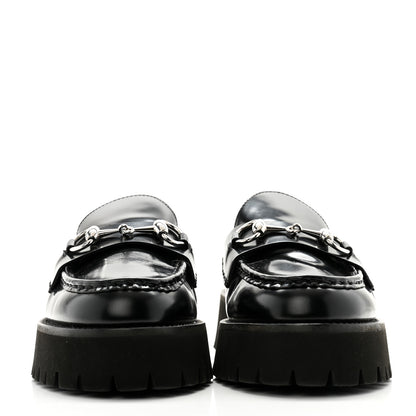 Gucci Cordovan Lux Womens Horsebit Platform Mules 38 Black 2 of 10