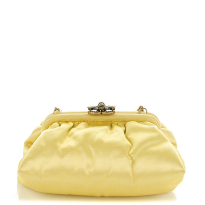 Chanel Satin Garden Evening Clutch Light Yellow 1 of 8
