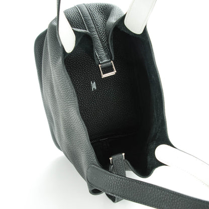 Hermes Taurillon Clemence Picotin 22 MM Black 6 of 8