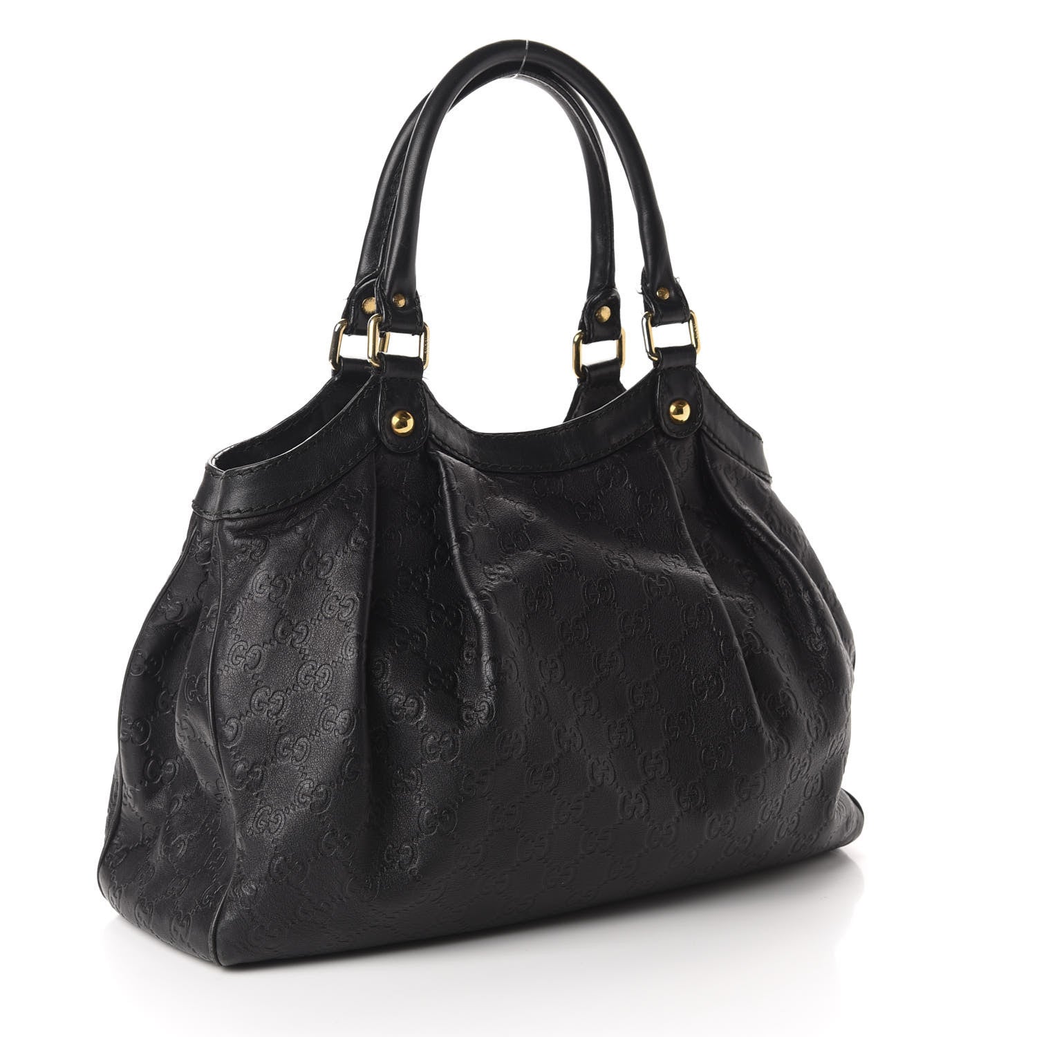 Gucci Guccissima Medium Sukey Tote Black 3 of 14