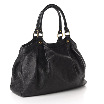 Gucci Guccissima Medium Sukey Tote Black 3 of 14