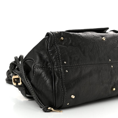 Chloe Calfskin Medium Paddington Capsule Satchel Bleu Nuit 9 of 11